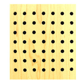 Phòng Âm nhạc Perforated Wood Acoustic Panels Hấp thụ âm thanh Polyester Fiber Wall Board