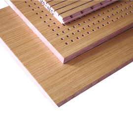 Tấm ván gỗ tự nhiên Vách ngăn bằng gỗ tự nhiên Khách sạn Sound Proof Wall Board