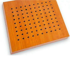 Công nghệ Gỗ Veneer Bề mặt Trần âm trần Tấm gỗ Acoustic đục lỗ bằng gỗ