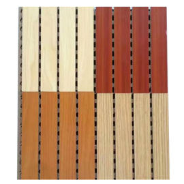 Thính giác trang trí Panel âm thanh có rãnh bằng gỗ với bề mặt Melamine