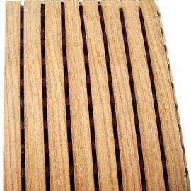 Tấm gỗ Laminated Grooved Sound Absorbing Board Nhà Hàng Tường MDF Wall Panel