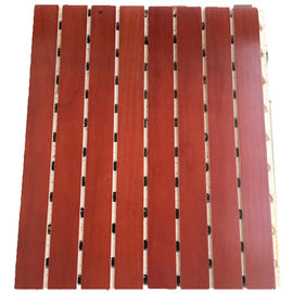 Chống cháy WPC PVC bằng gỗ Grooved Acoustic Panel, âm thanh hấp dẫn Bảng Đối với Trang chủ