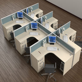 Máy trạm văn phòng mô-đun linh hoạt 8 chỗ ngồi miễn phí dành cho nhân viên ISO 9001
