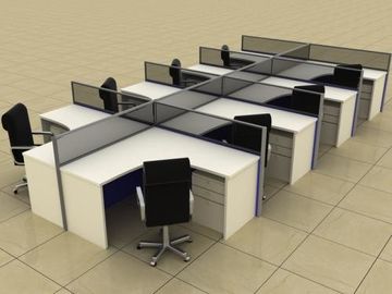 Máy trạm văn phòng mô-đun linh hoạt 8 chỗ ngồi miễn phí dành cho nhân viên ISO 9001
