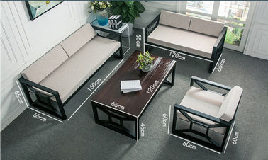 Sofa nội thất văn phòng vải bền với chân thép không gỉ cho khu vực nghỉ ngơi