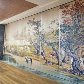 Tường trượt hiện đại 65MM Tự làm sơn tường phân vùng di động cho phòng họp và văn phòng