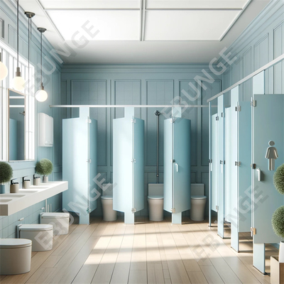 Phòng vệ sinh chống nước đen tường ngăn Modern Cubicle cho nhà vệ sinh công cộng