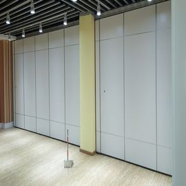 Tường ngăn cách âm tường bằng gỗ trắng cho phòng hội nghị / âm thanh bằng chứng vách ngăn di chuyển