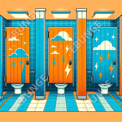 Phòng chống va chạm cao và tường ngăn vệ sinh chống cháy cho các khu vực công cộng hạng nặng