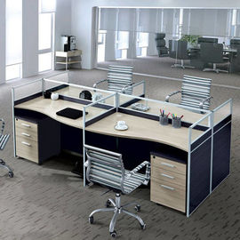 Thiết kế nội thất văn phòng Workstation Phân vùng Veneer Kết thúc Kích thước tiêu chuẩn