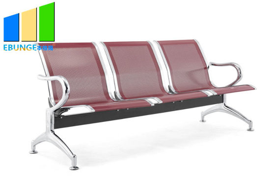 3-6 chỗ ngồi Ghế phòng chờ bằng thép không gỉ của văn phòng y tế / Ghế ở sân bay